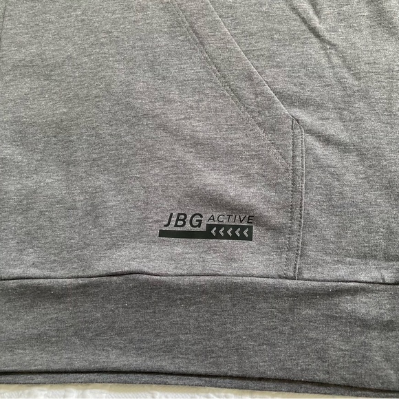 NWT Johnny Bigg active hoodie sweatshirt full zip gray moisture wicking 7XL - Picture 2 of 12